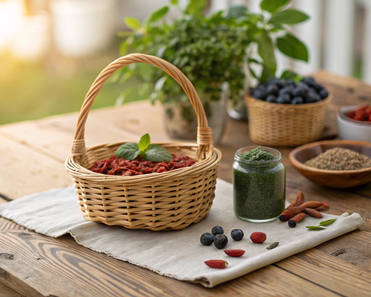 Färska superfoods och naturliga ingredienser